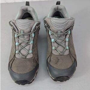 Oboz Sapphire Low B-Dry Waterproof Hiking Shoes Charcoal Beach Glass Womens 9 US